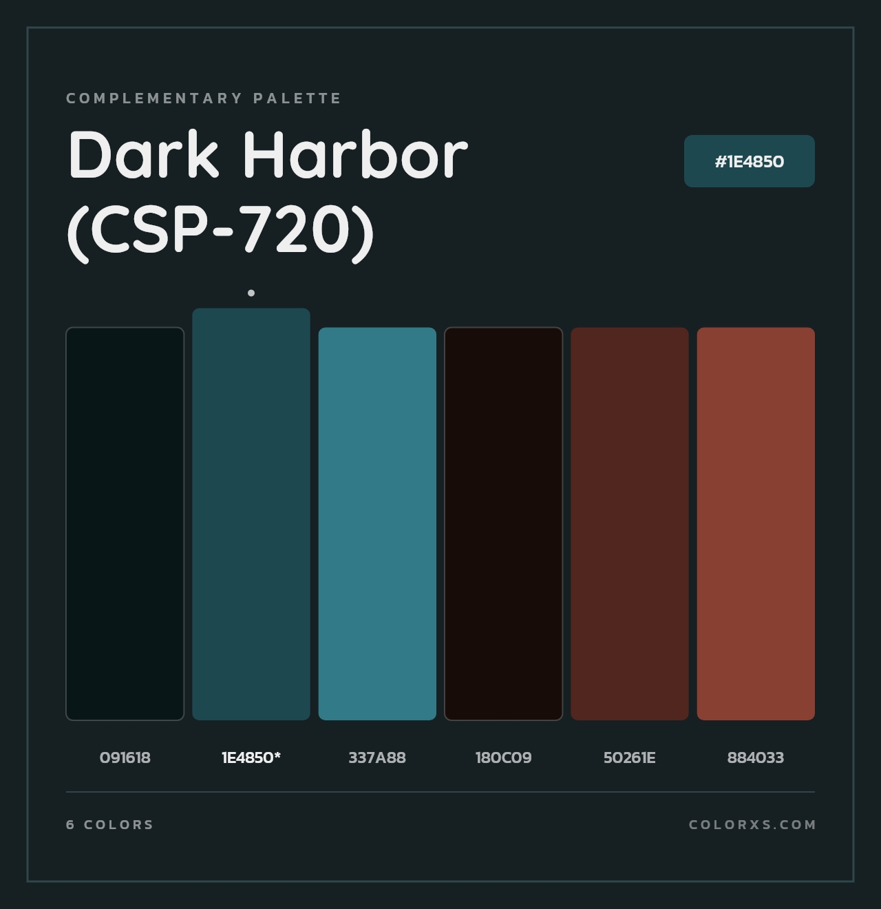 Dark Harbor (CSP-720) - Complementary Color Palette