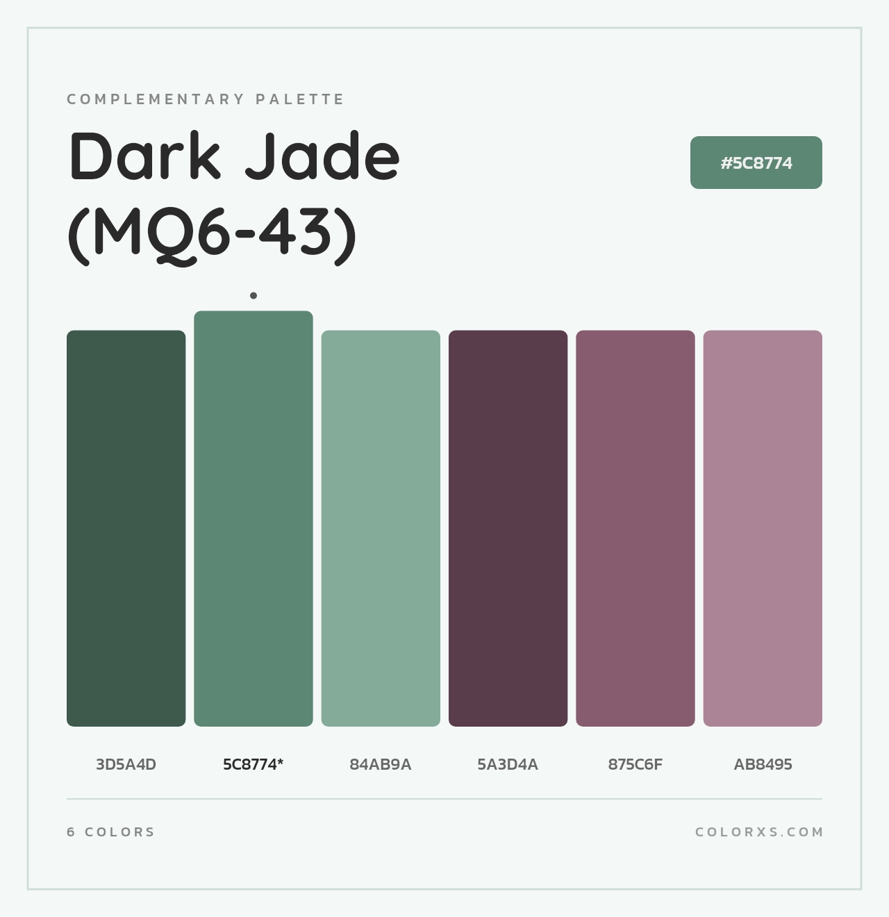 Dark Jade (MQ6-43) - Complementary Color Palette