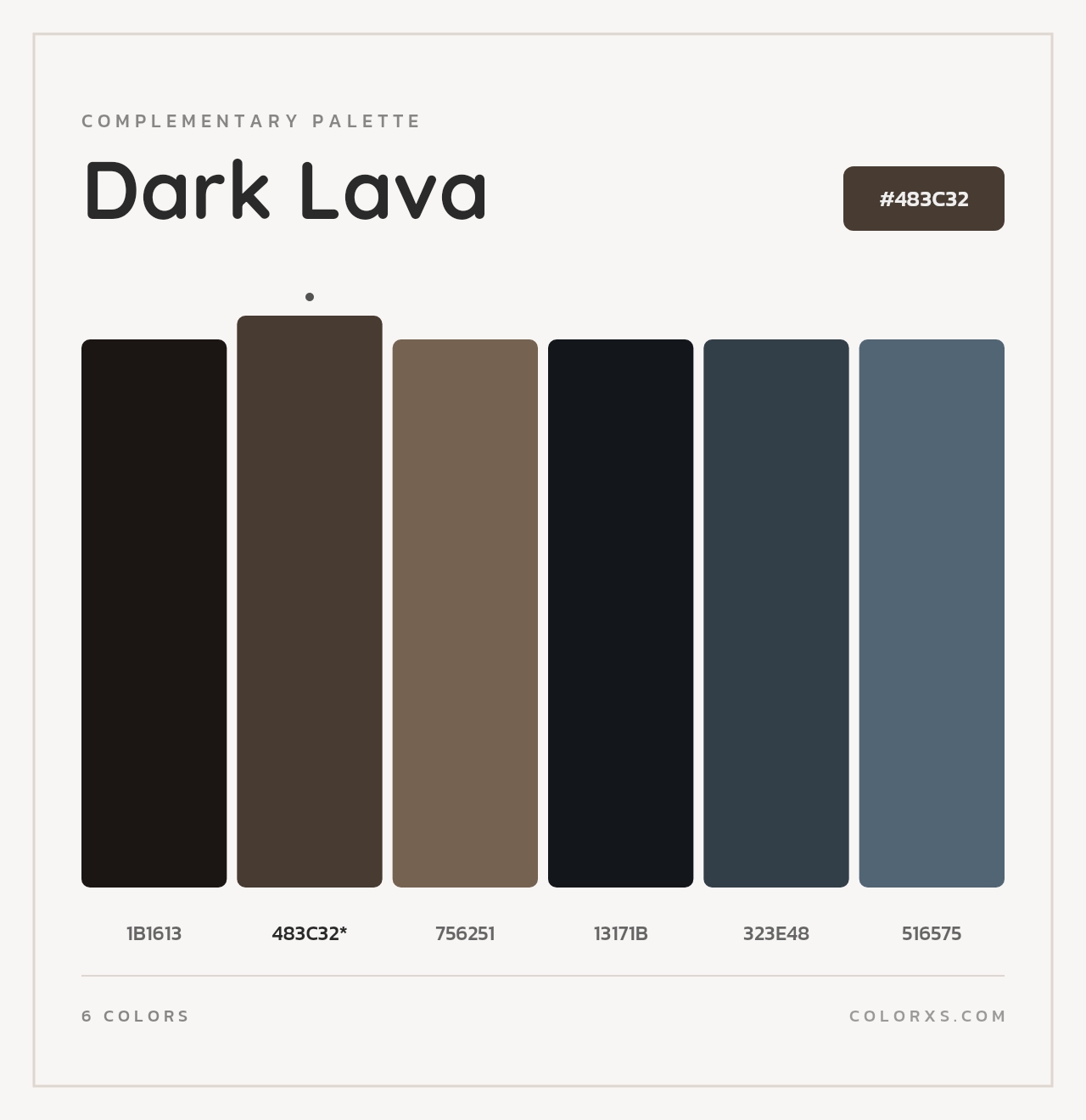 Dark Lava - Complementary Color Palette