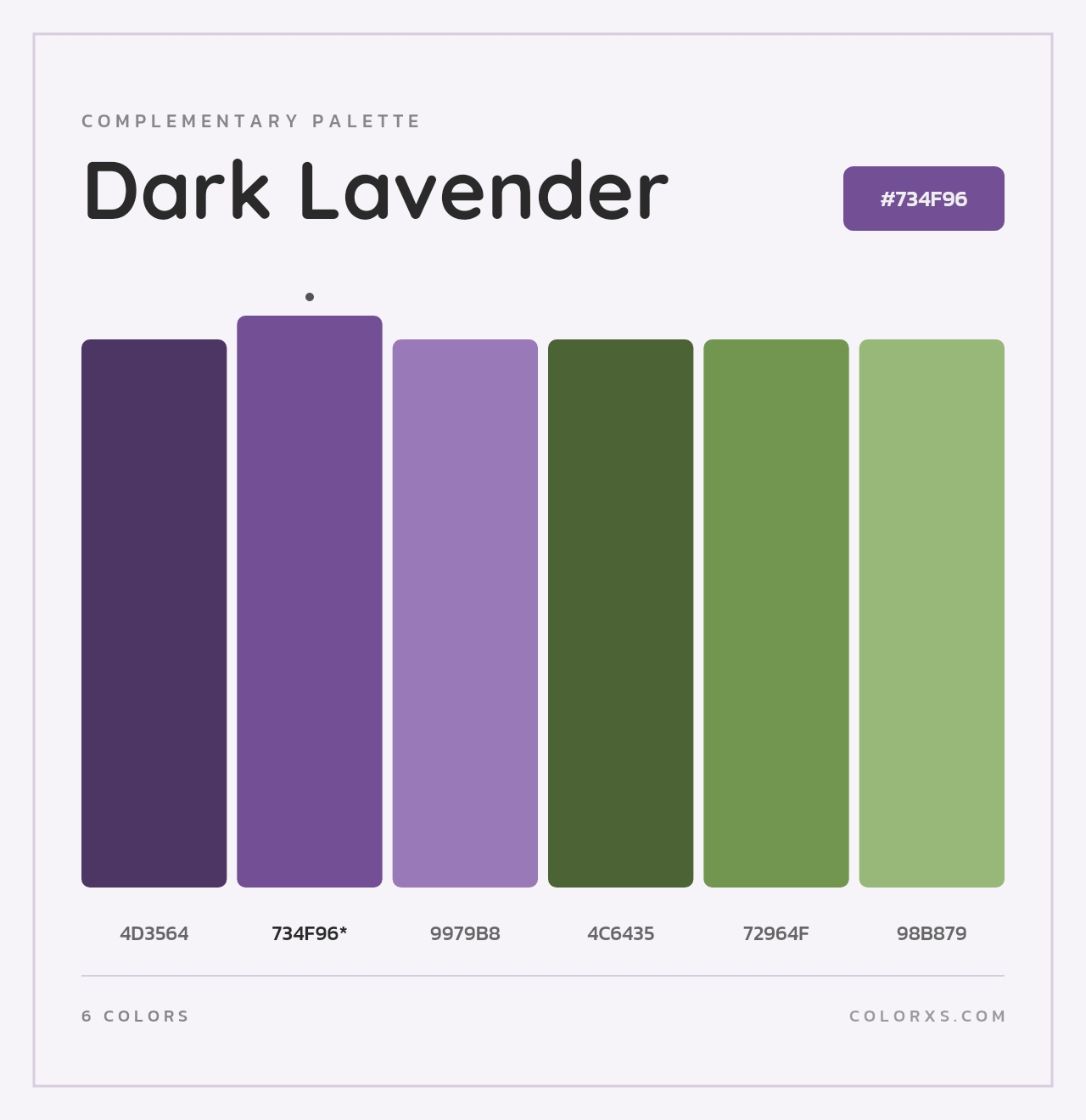 Dark Lavender - Complementary Color Palette