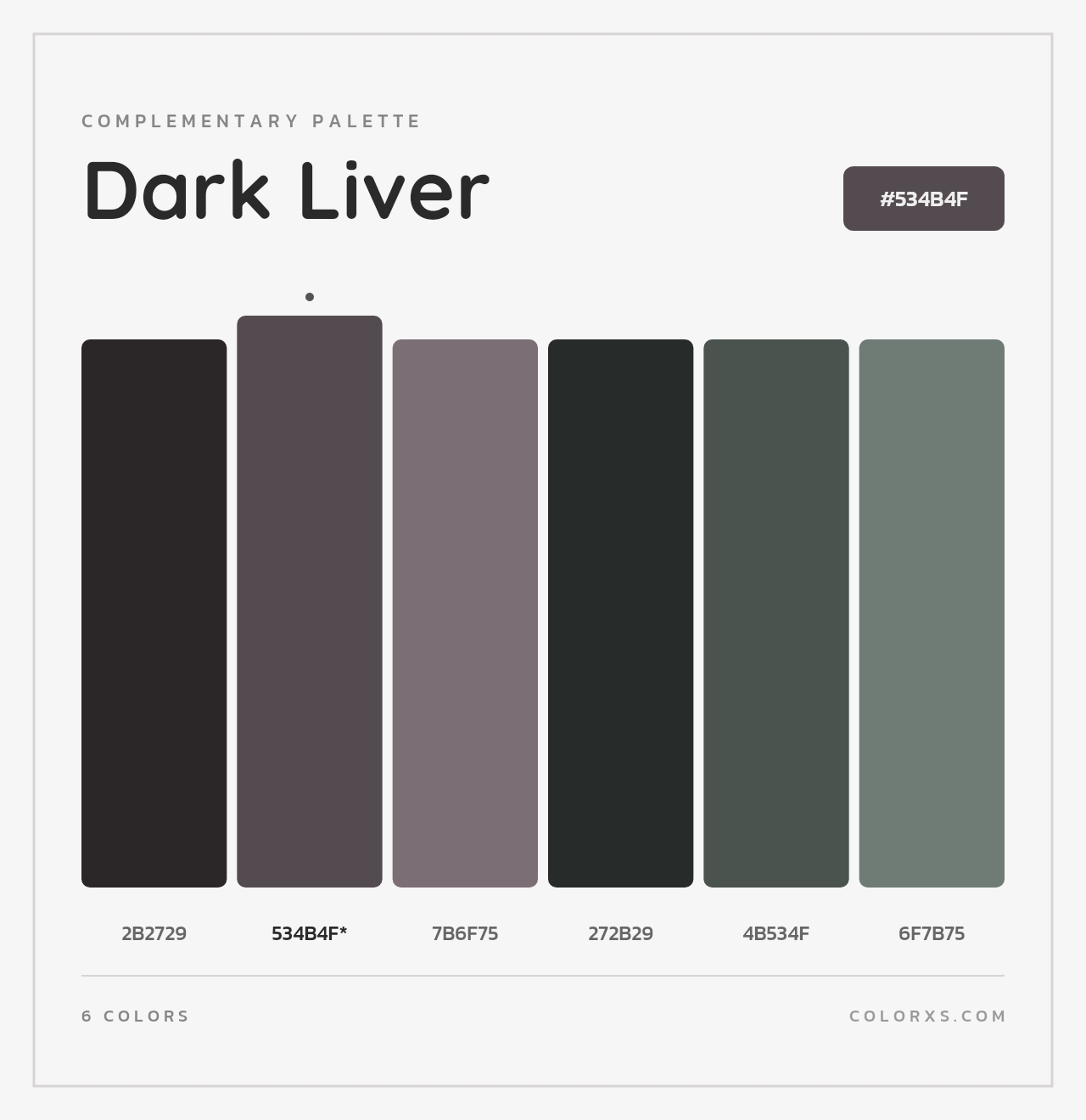 Dark Liver - Complementary Color Palette
