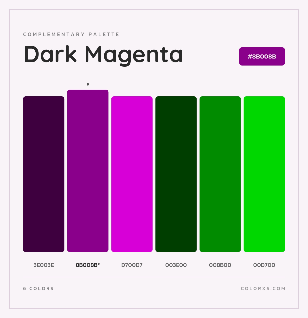 Dark Magenta - Complementary Color Palette
