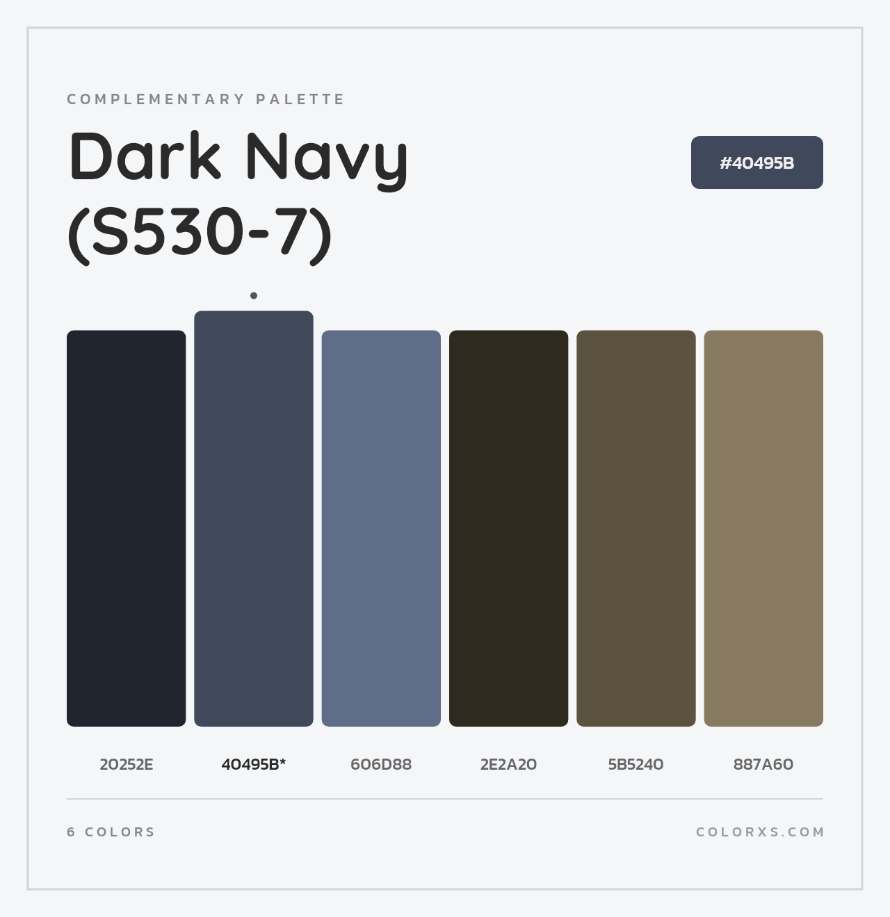 Dark Navy (S530-7) - Complementary Color Palette