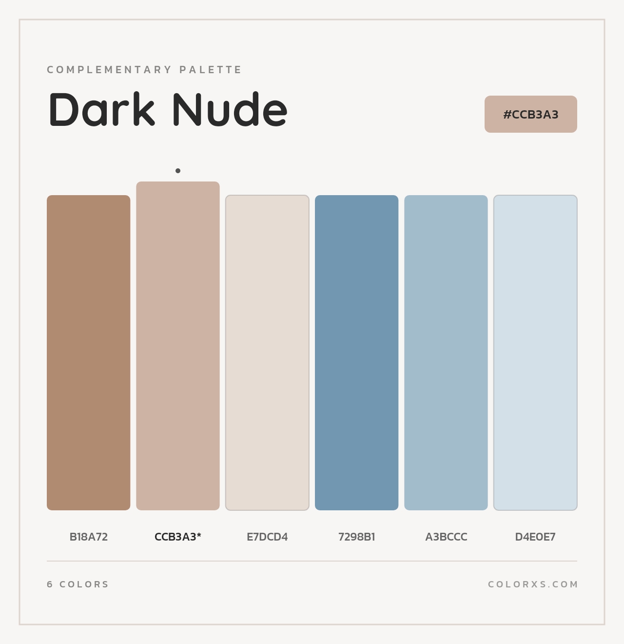 Dark Nude - Complementary Color Palette