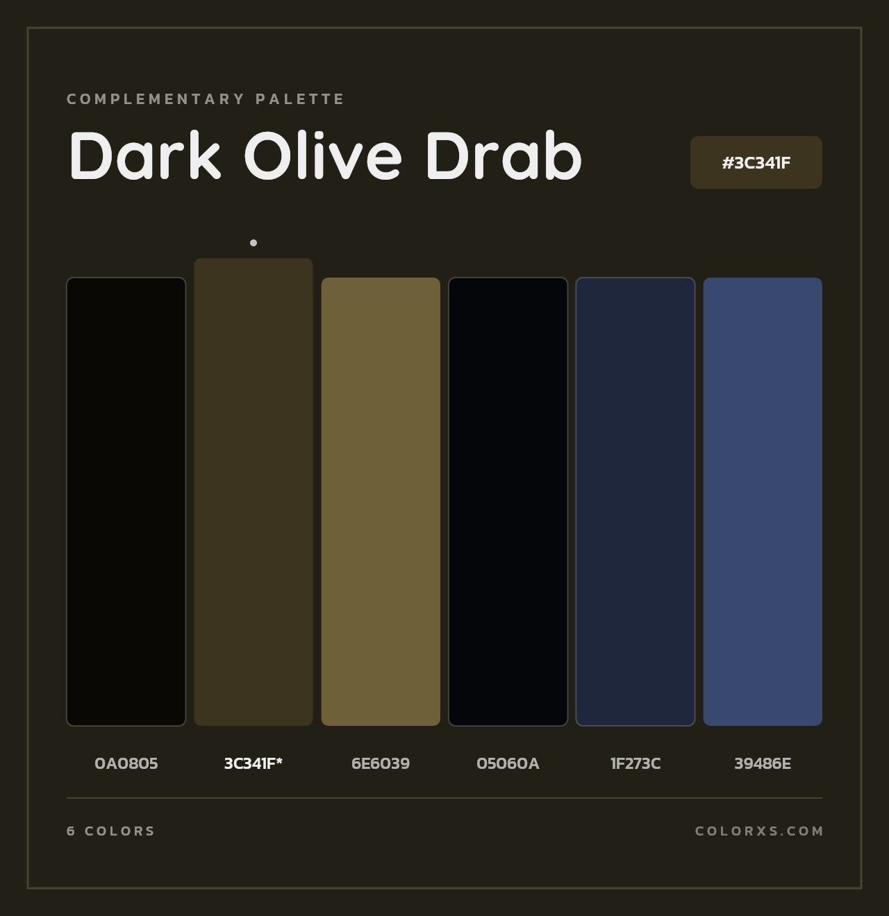 Dark Olive Drab - Complementary Color Palette