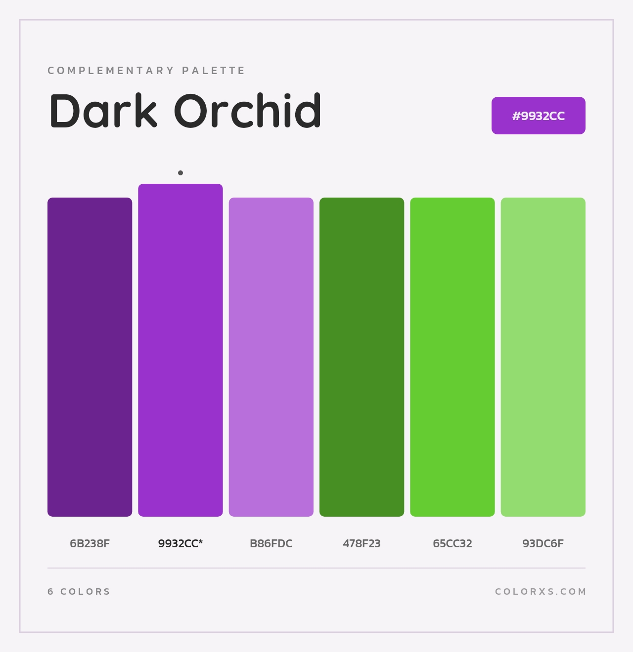 Dark Orchid - Complementary Color Palette