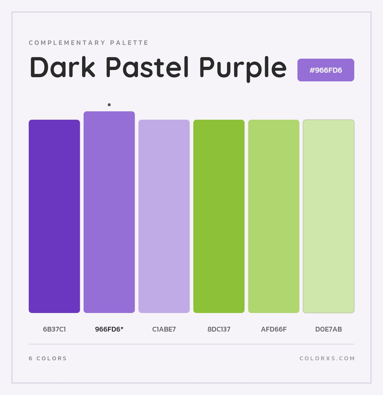 Dark Pastel Purple - Complementary Color Palette