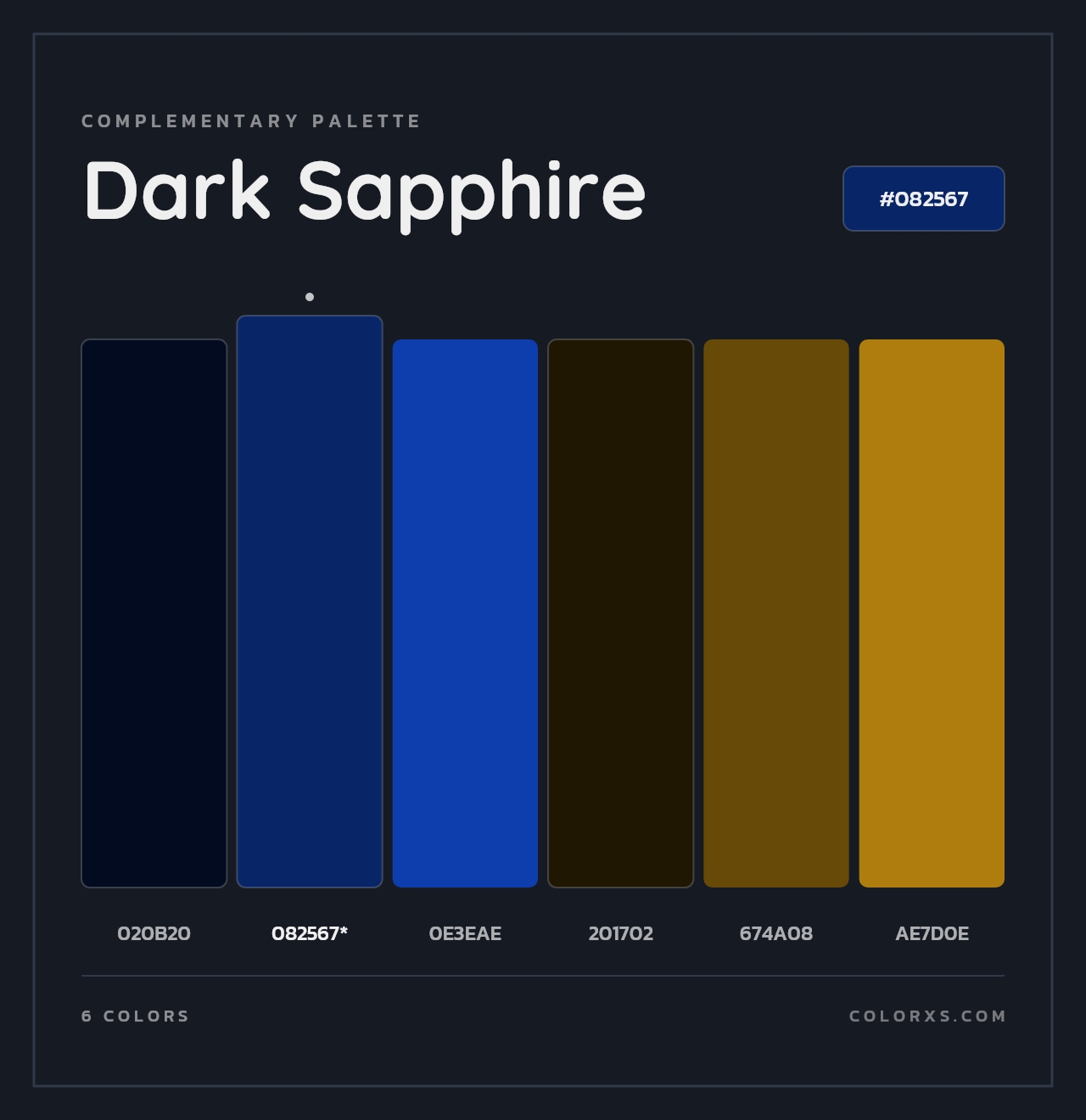 Dark Sapphire - Complementary Color Palette