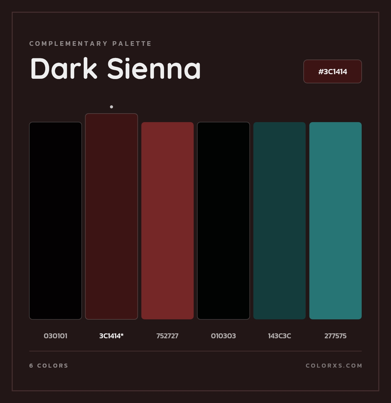Dark Sienna - Complementary Color Palette