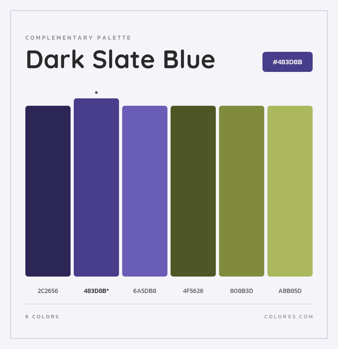 Dark Slate Blue - Complementary Color Palette