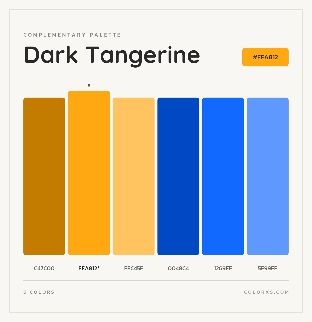 Dark Tangerine - Complementary Color Palette
