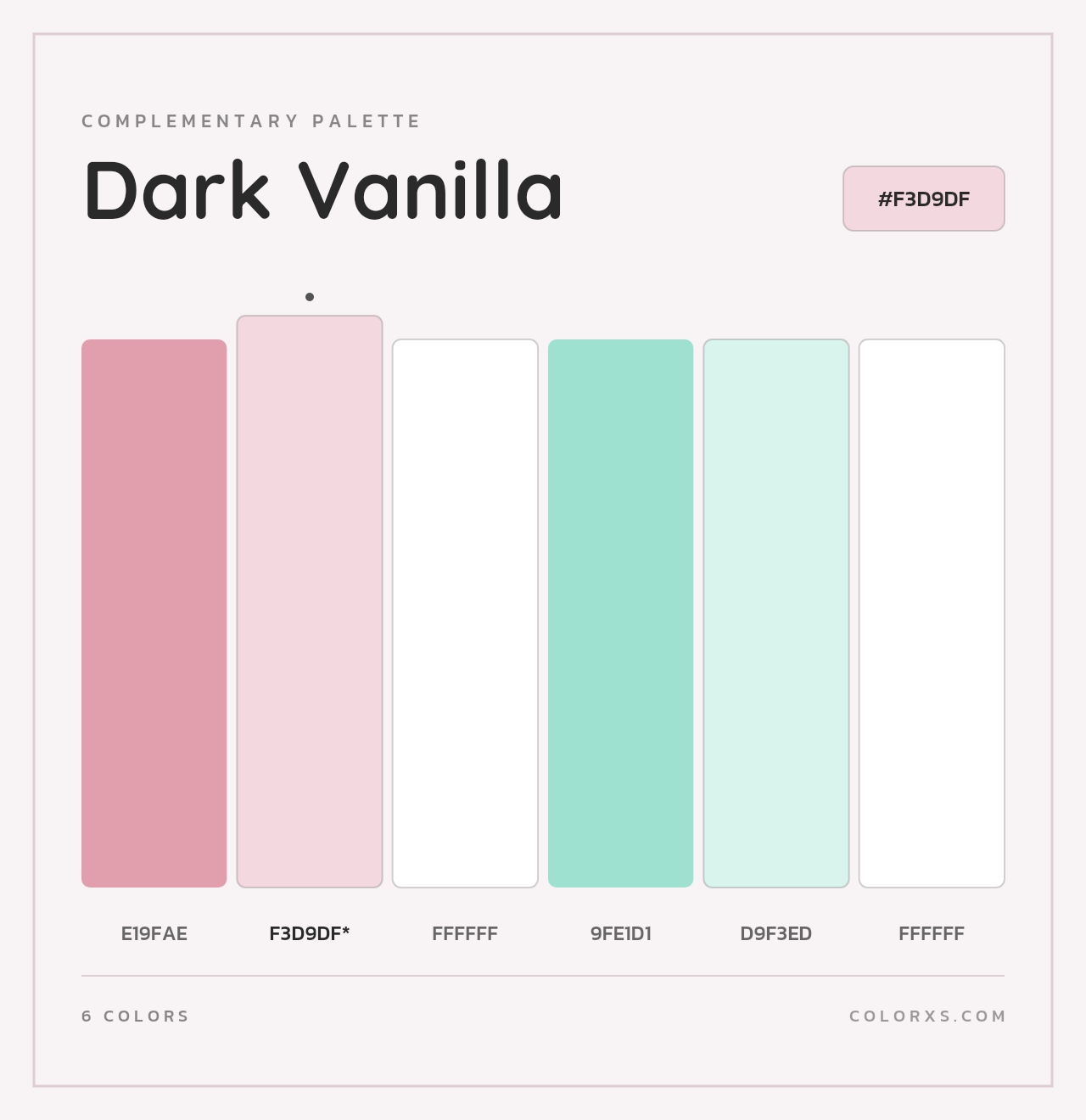 Dark Vanilla - Complementary Color Palette