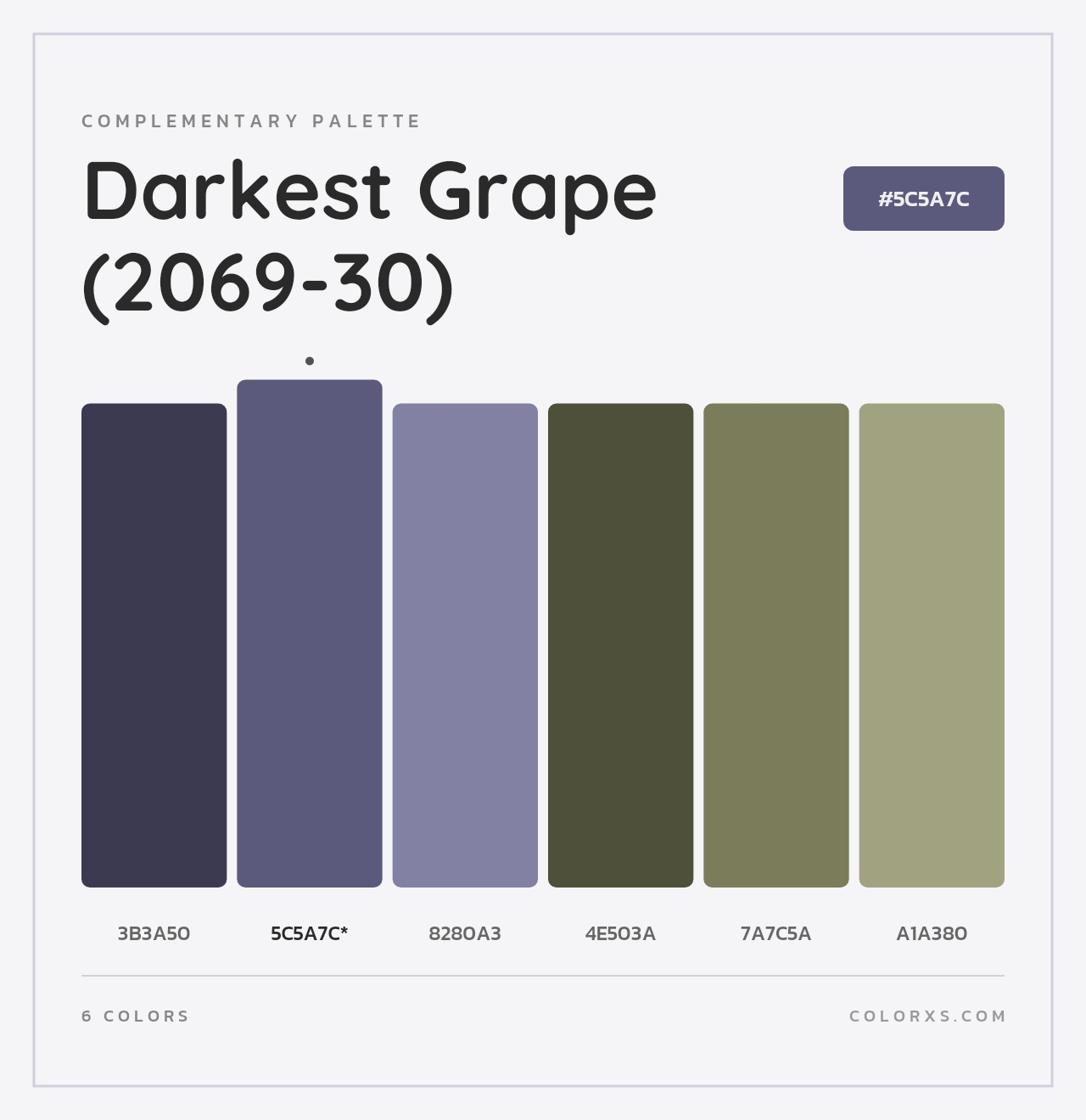 Darkest Grape (2069-30) - Complementary Color Palette