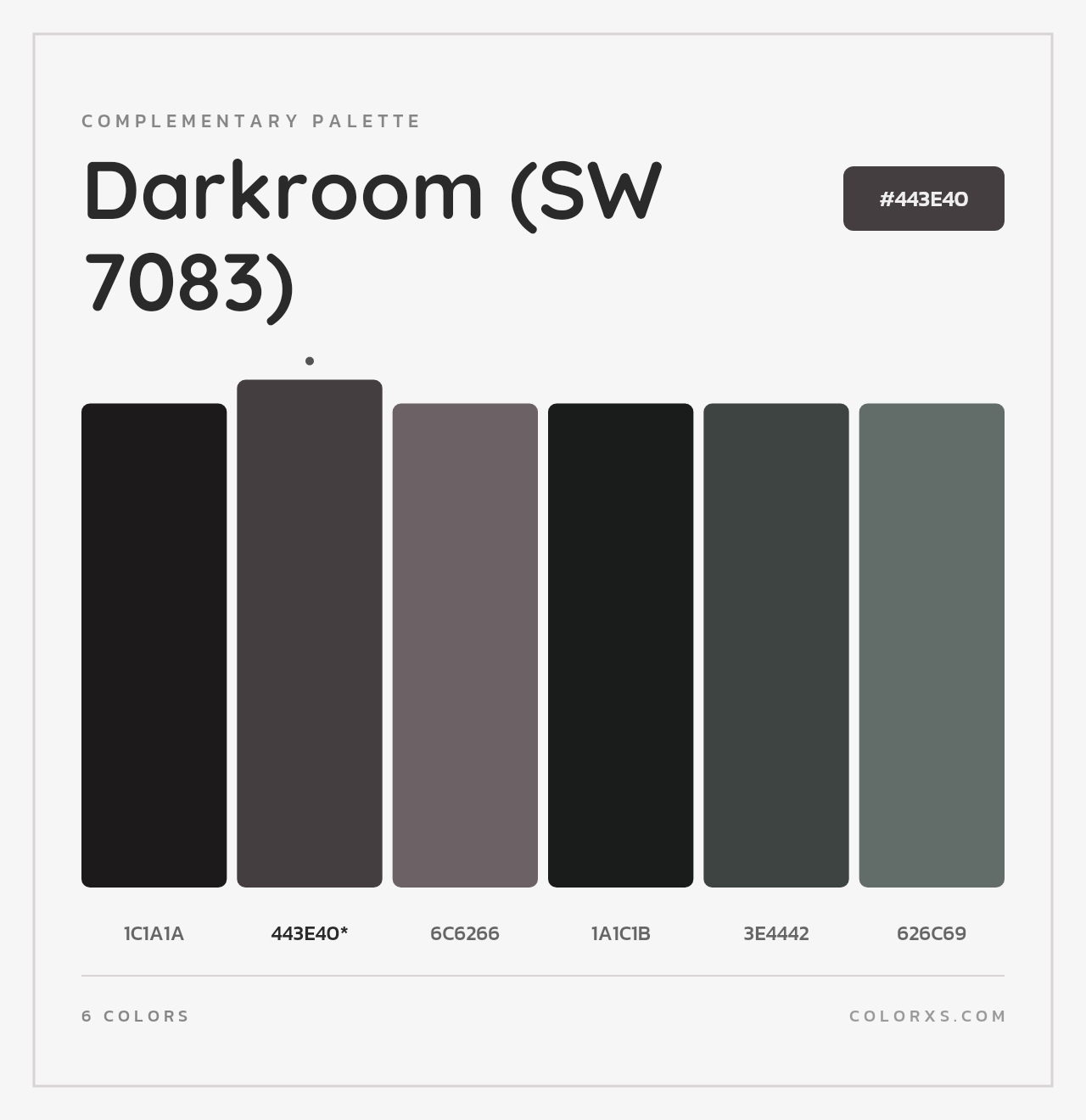 Darkroom (SW 7083) - Complementary Color Palette