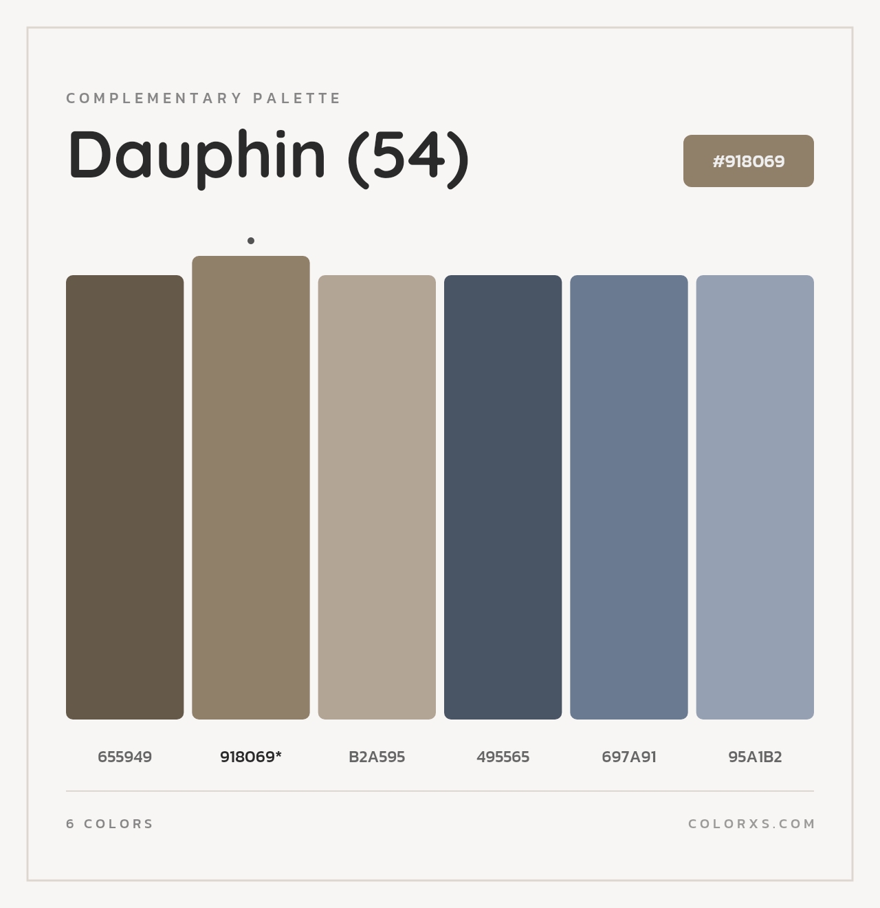 Dauphin (54) - Complementary Color Palette