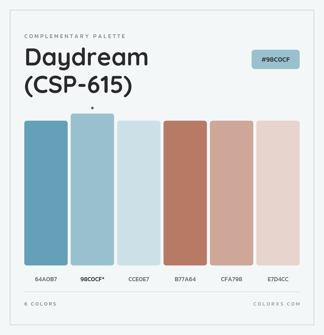 Daydream (CSP-615) - Complementary Color Palette