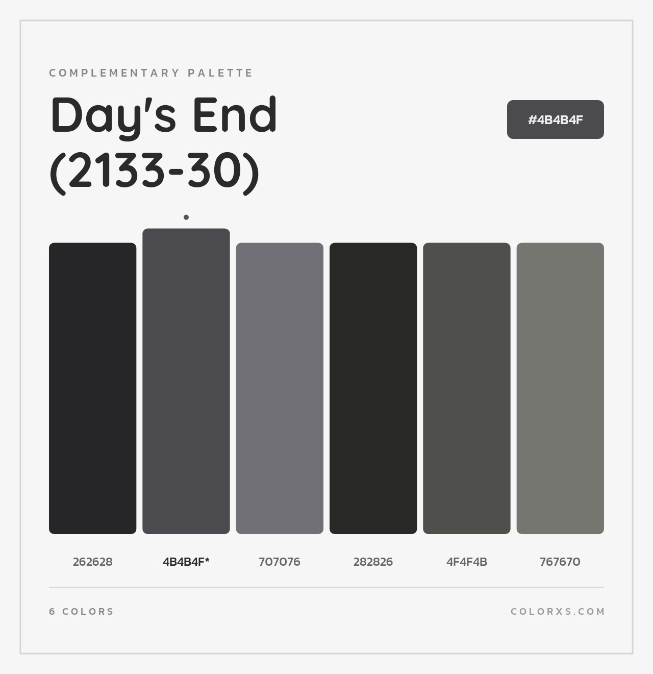 Day's End (2133-30) - Complementary Color Palette