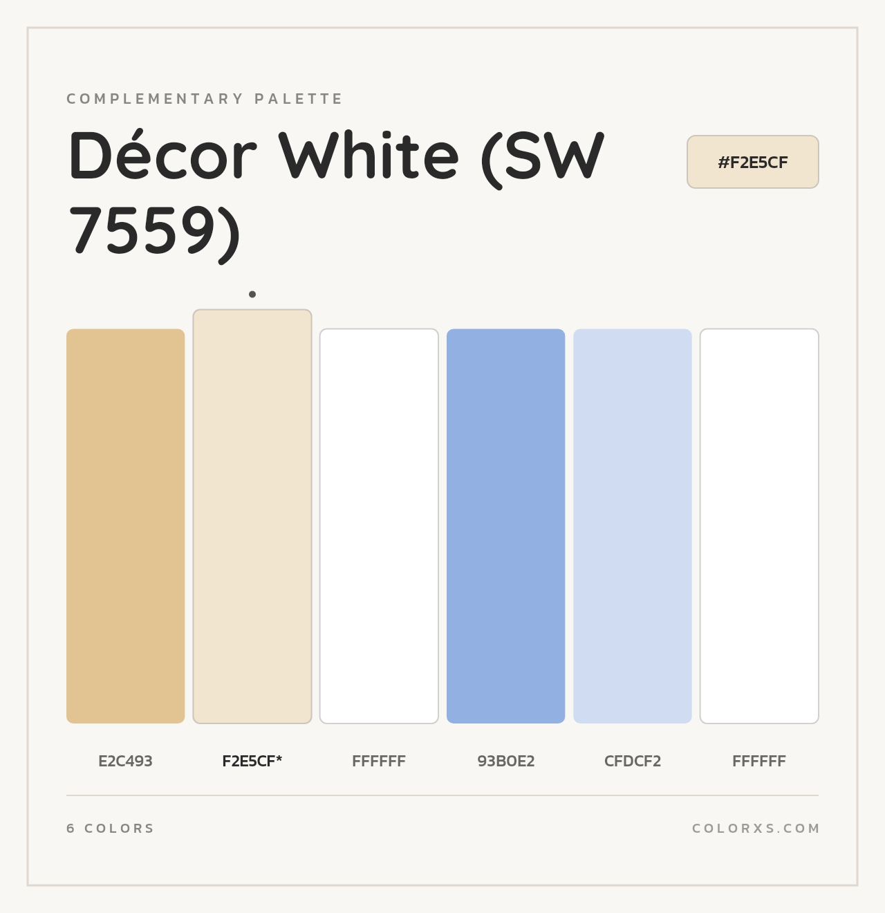 Décor White (SW 7559) - Complementary Color Palette