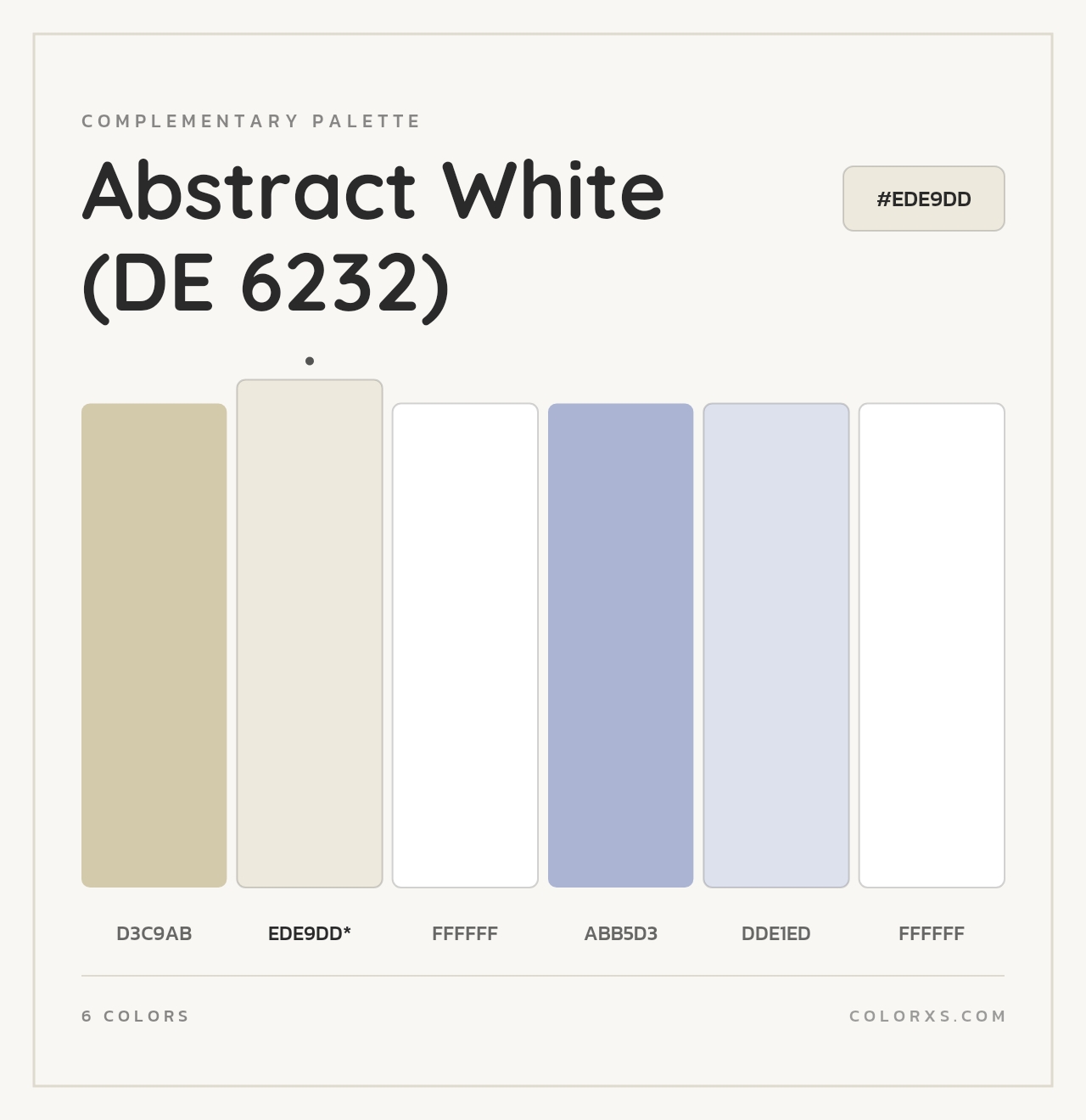 Abstract White (DE 6232) - Complementary Color Palette