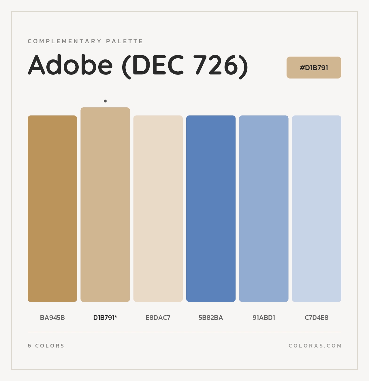 Adobe (DEC 726) - Complementary Color Palette