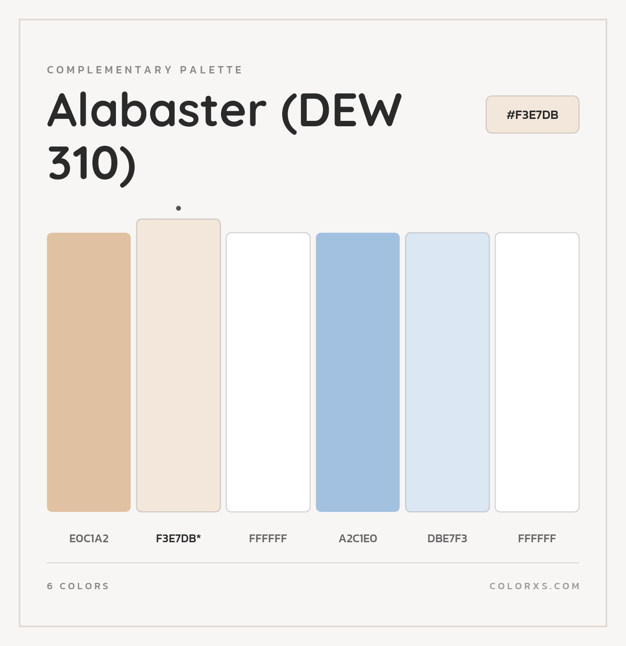 Alabaster (DEW 310) - Complementary Color Palette