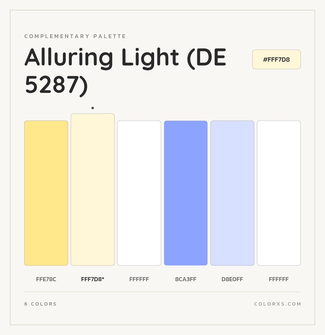 Alluring Light (DE 5287) - Complementary Color Palette