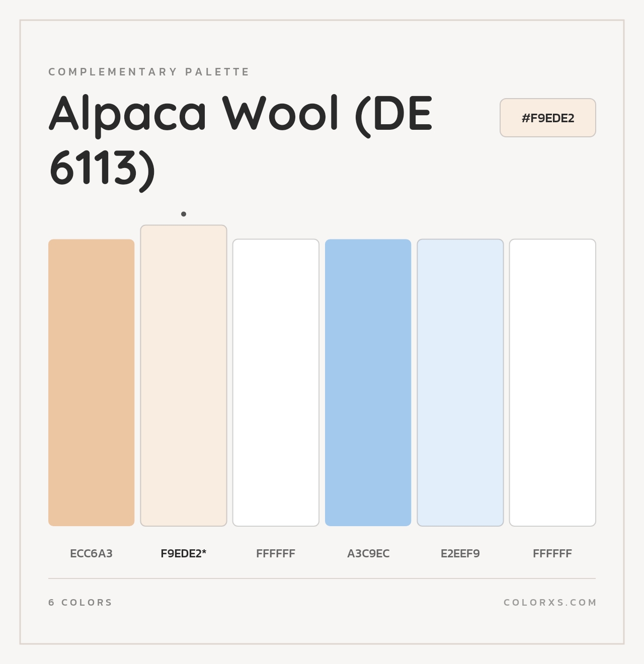 Alpaca Wool (DE 6113) - Complementary Color Palette