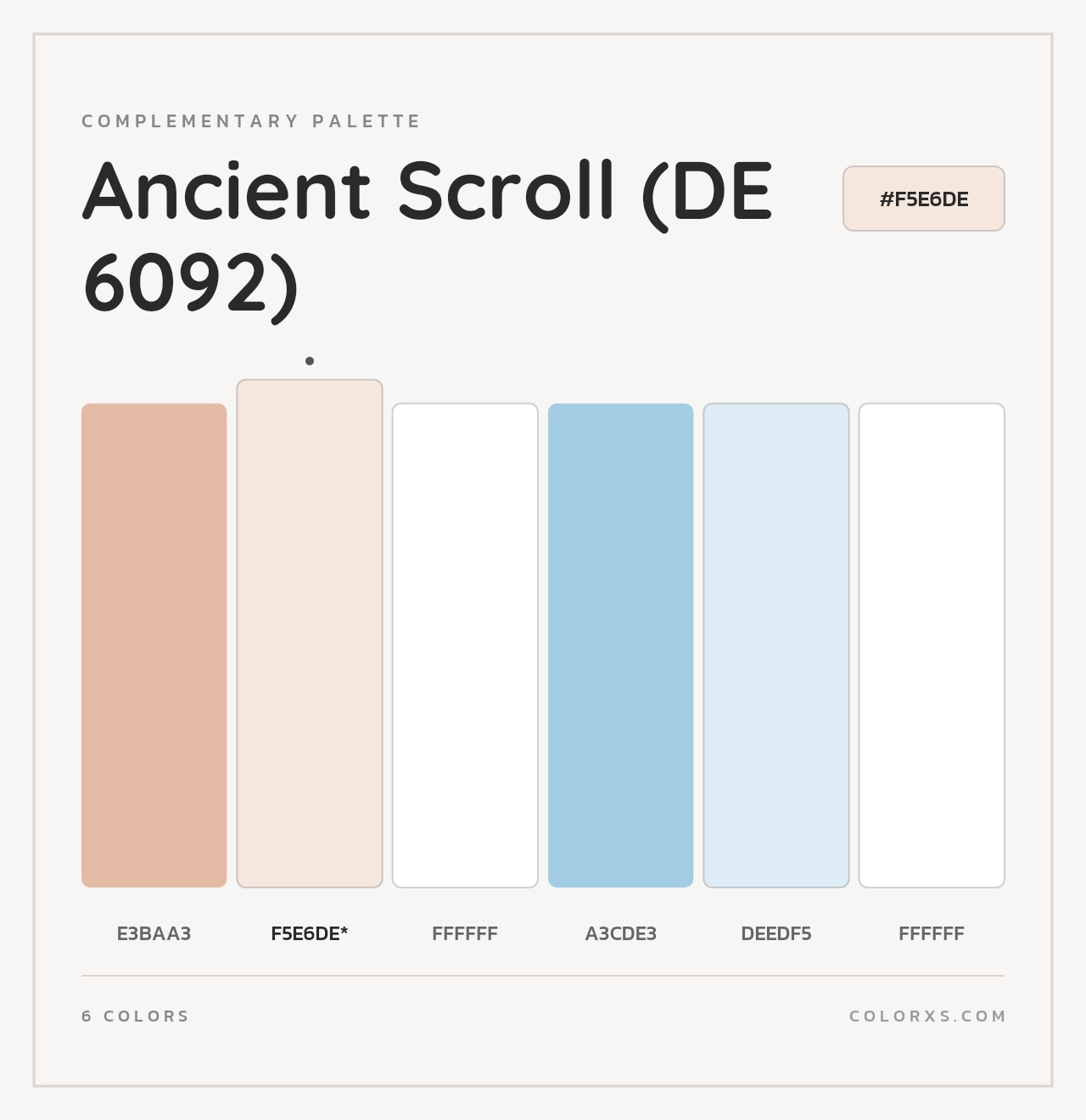 Ancient Scroll (DE 6092) - Complementary Color Palette