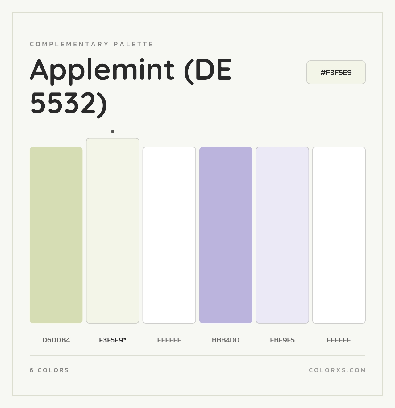Applemint (DE 5532) - Complementary Color Palette