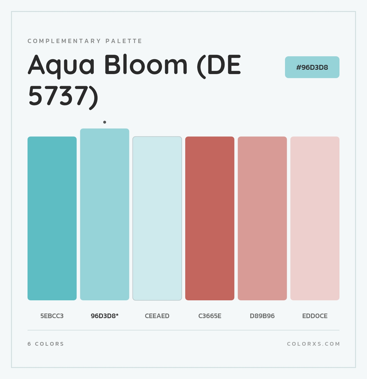 Aqua Bloom (DE 5737) - Complementary Color Palette