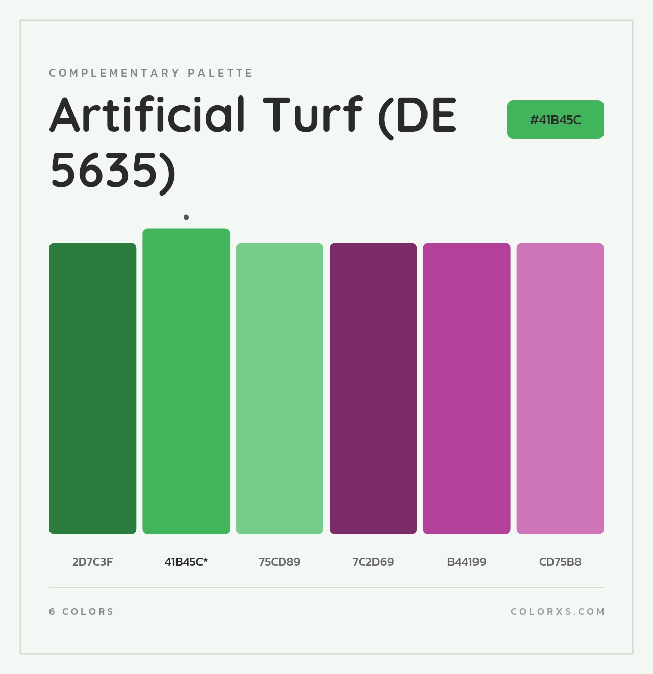 Artificial Turf (DE 5635) - Complementary Color Palette