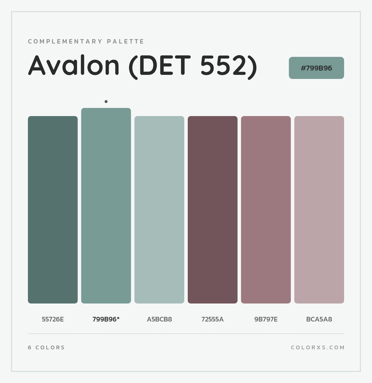 Avalon (DET 552) - Complementary Color Palette