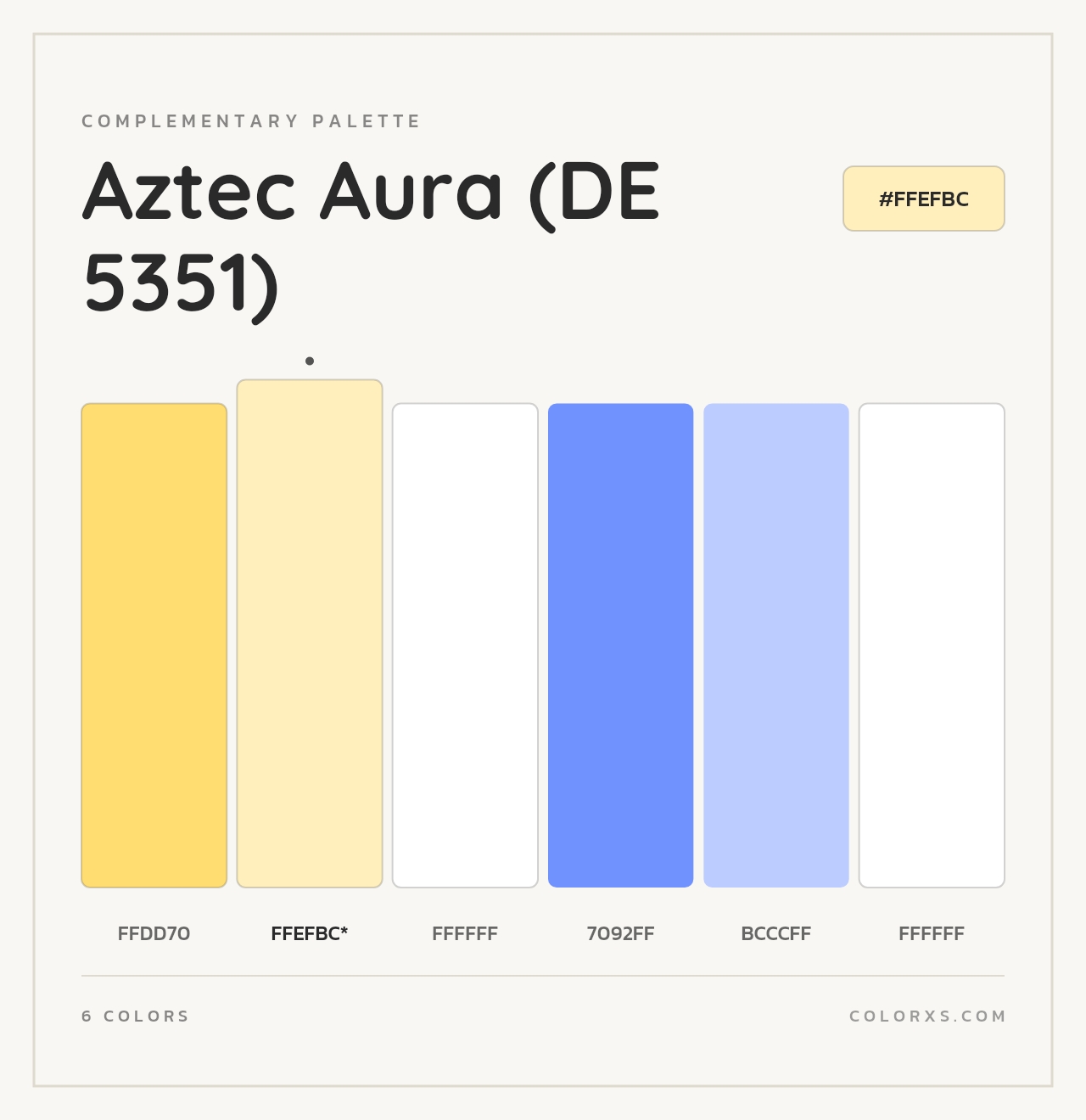 Aztec Aura (DE 5351) - Complementary Color Palette
