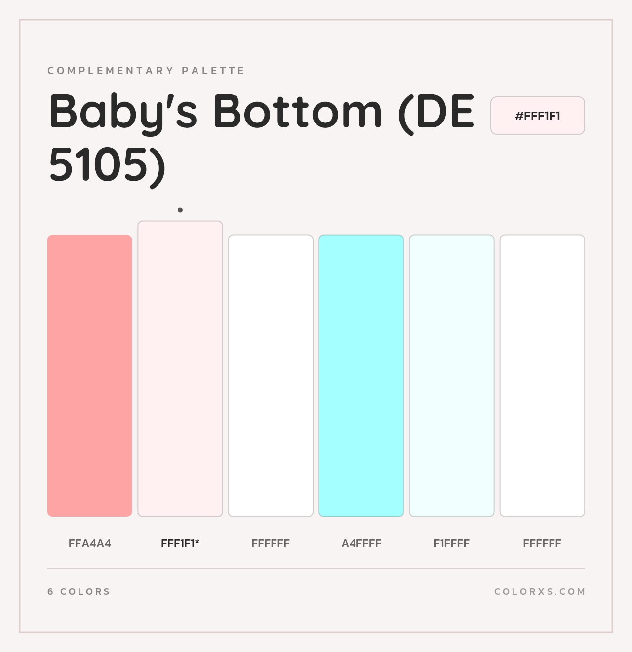 Baby's Bottom (DE 5105) - Complementary Color Palette