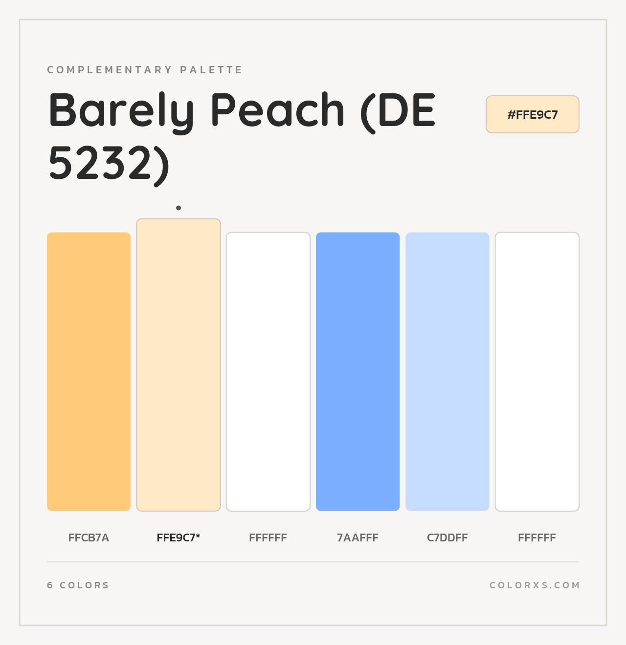 Barely Peach (DE 5232) - Complementary Color Palette