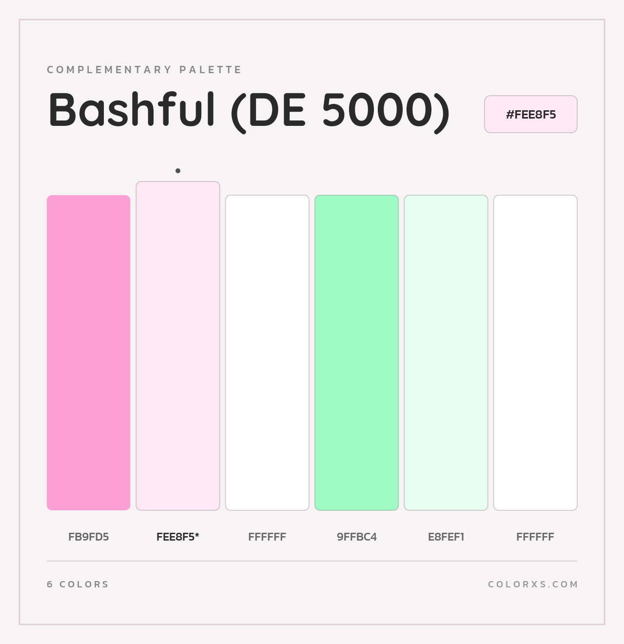 Bashful (DE 5000) - Complementary Color Palette