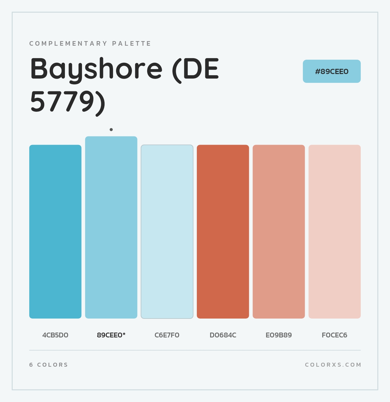 Bayshore (DE 5779) - Complementary Color Palette