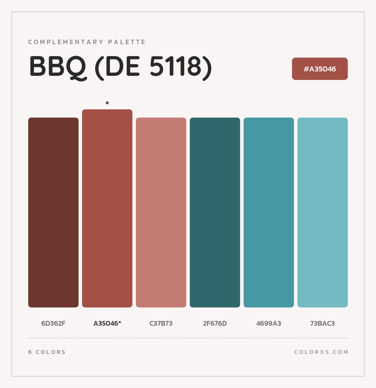 BBQ (DE 5118) - Complementary Color Palette