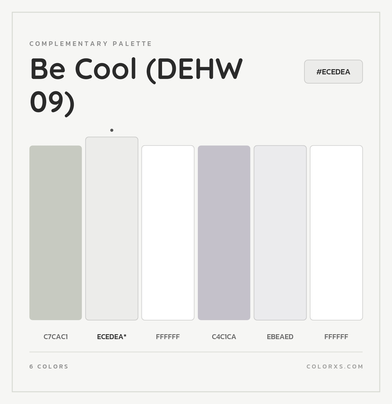 Be Cool (DEHW 09) - Complementary Color Palette