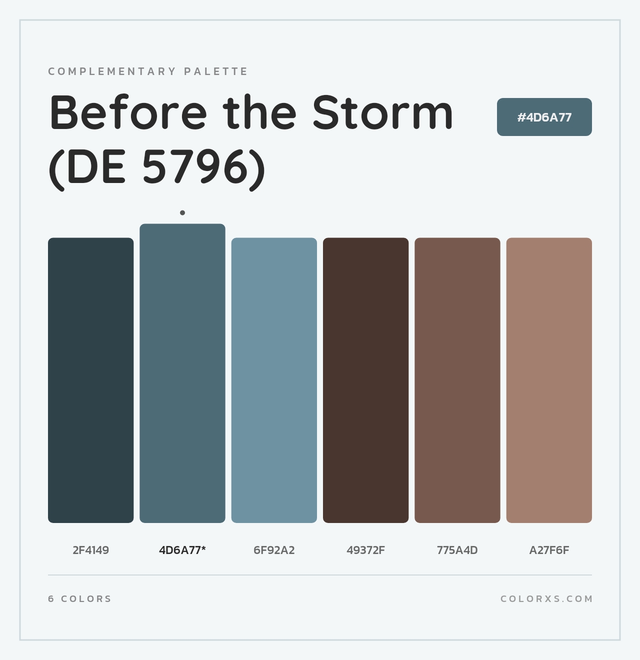 Before the Storm (DE 5796) - Complementary Color Palette