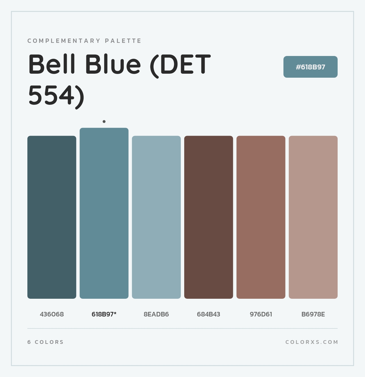 Bell Blue (DET 554) - Complementary Color Palette