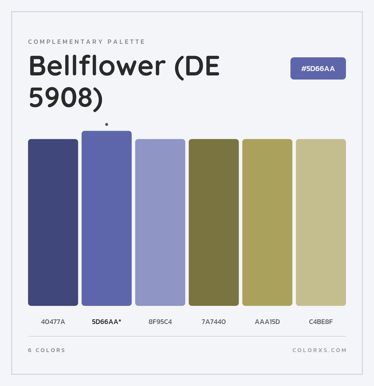 Bellflower (DE 5908) - Complementary Color Palette