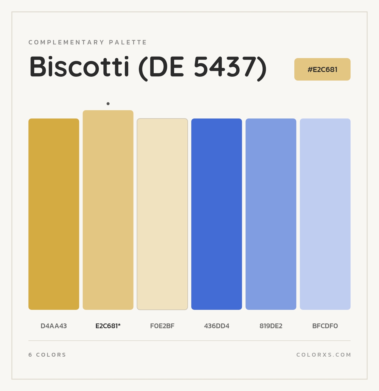Biscotti (DE 5437) - Complementary Color Palette