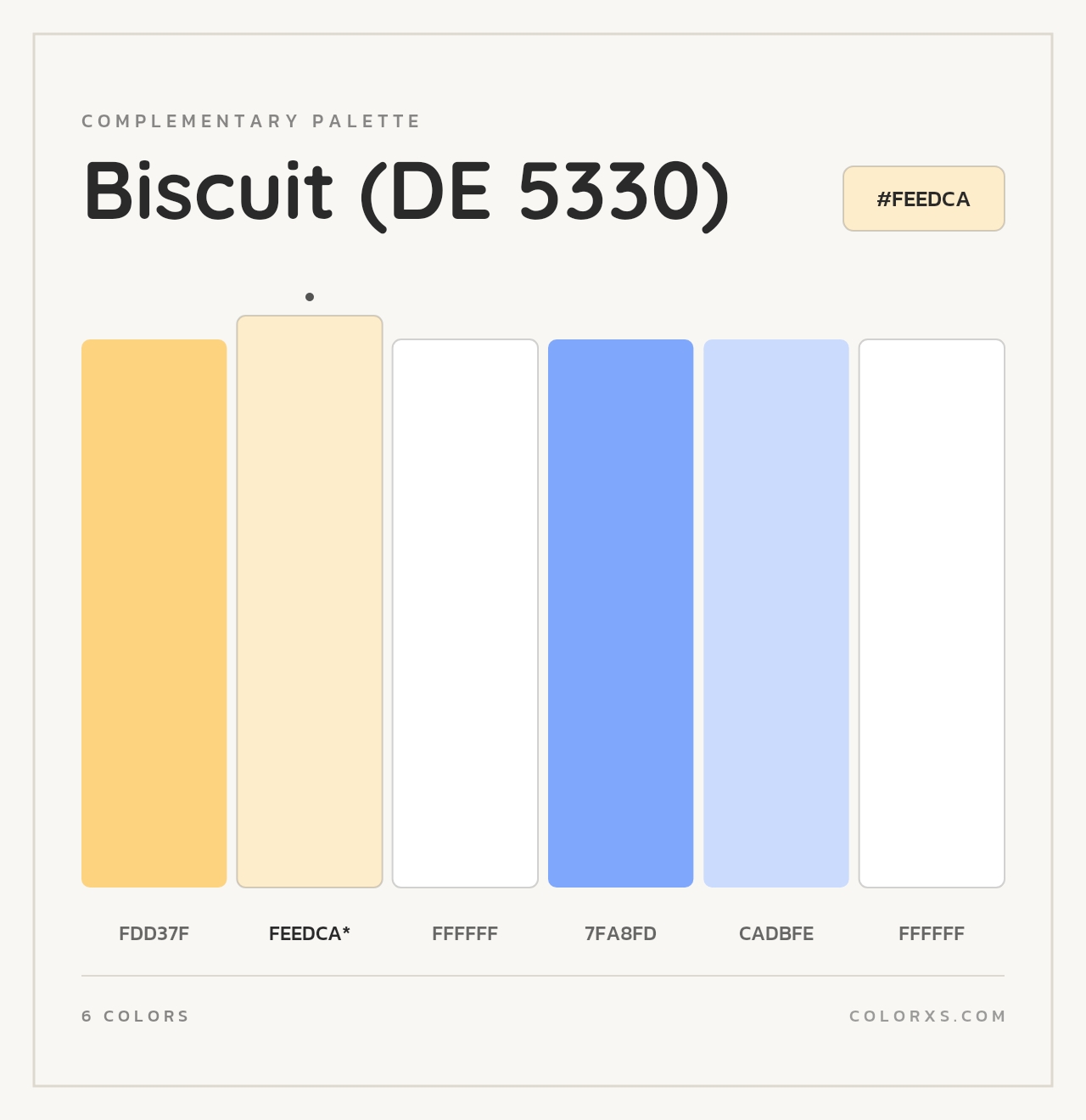 Biscuit (DE 5330) - Complementary Color Palette