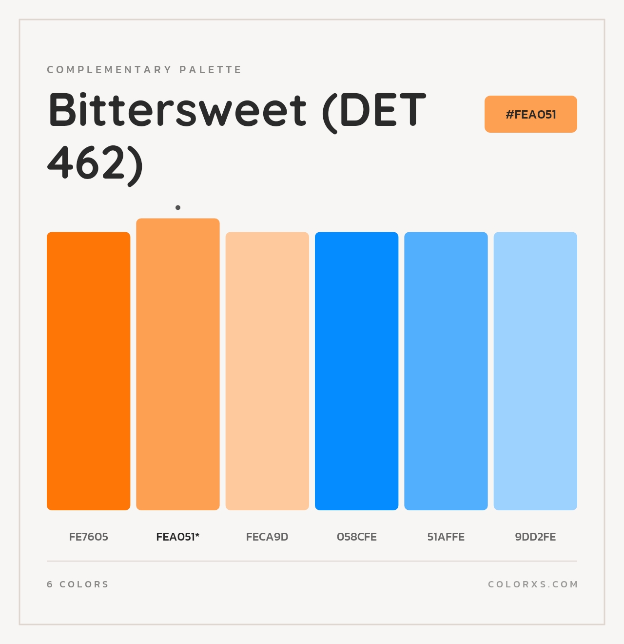 Bittersweet (DET 462) - Complementary Color Palette