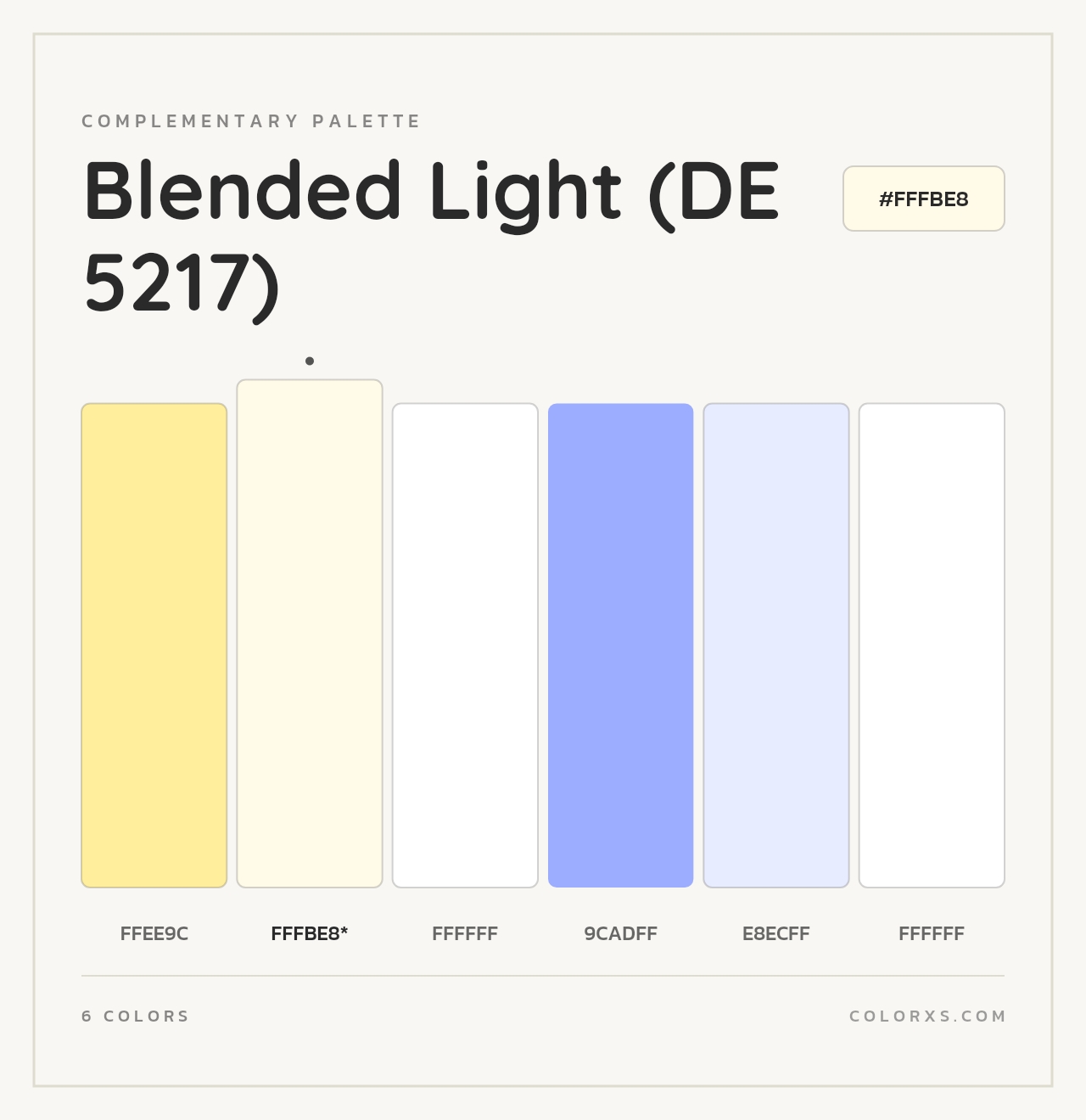 Blended Light (DE 5217) - Complementary Color Palette