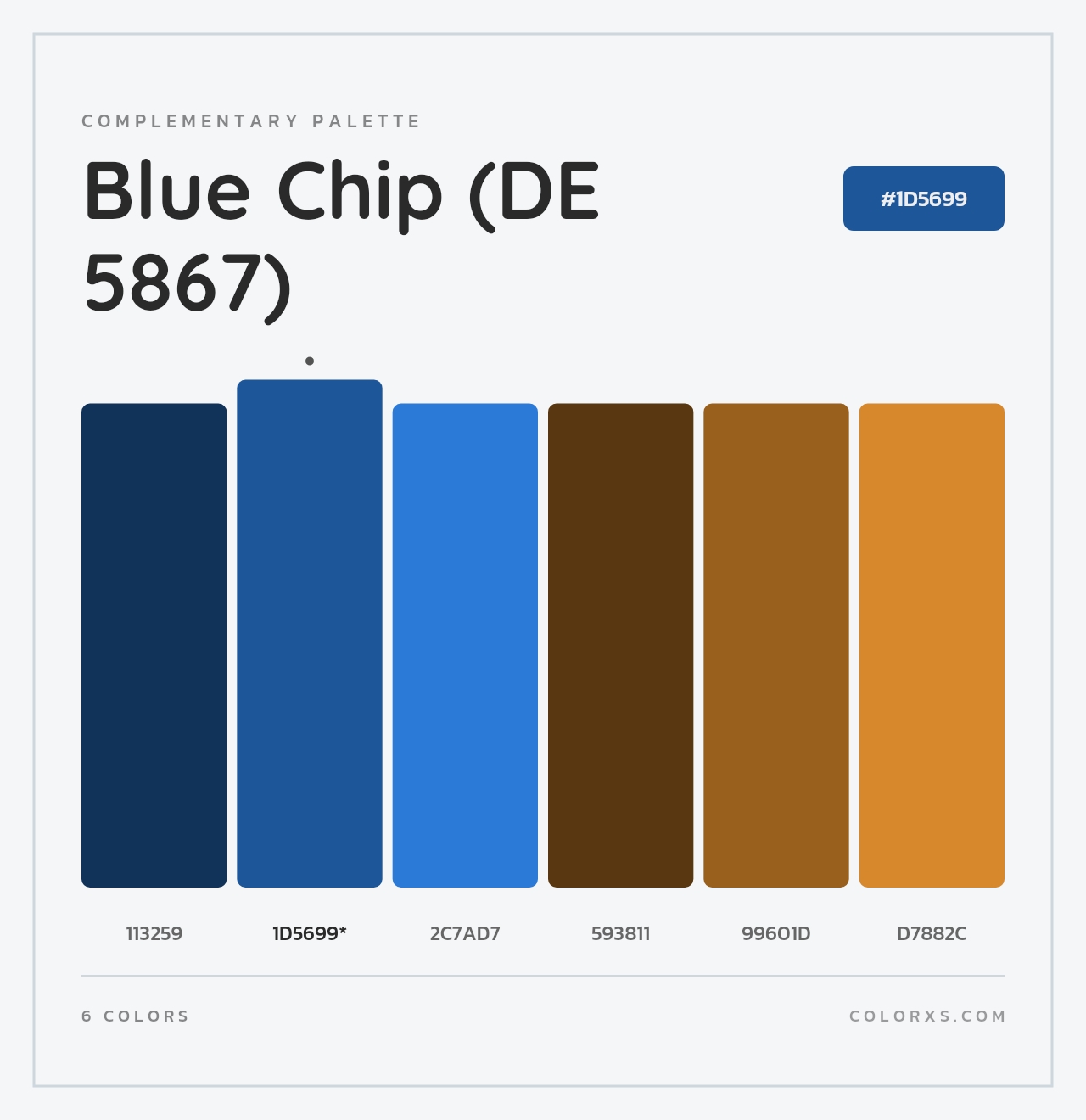 Blue Chip (DE 5867) - Complementary Color Palette