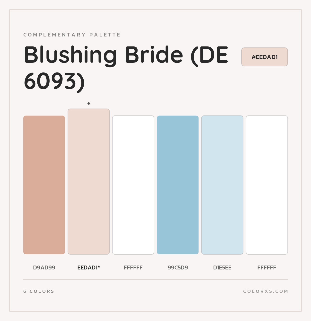 Blushing Bride (DE 6093) - Complementary Color Palette