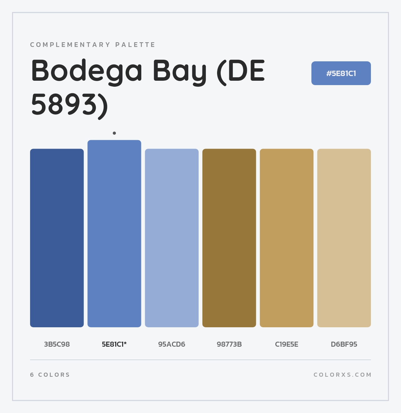 Bodega Bay (DE 5893) - Complementary Color Palette