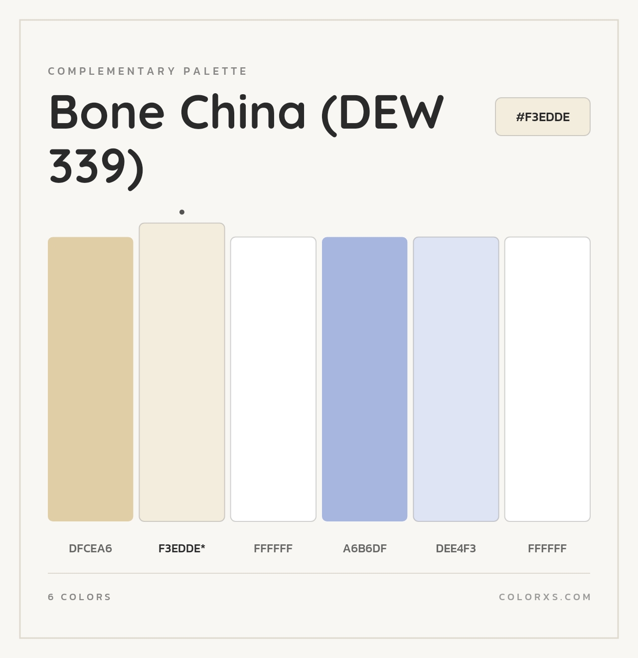 Bone China (DEW 339) - Complementary Color Palette